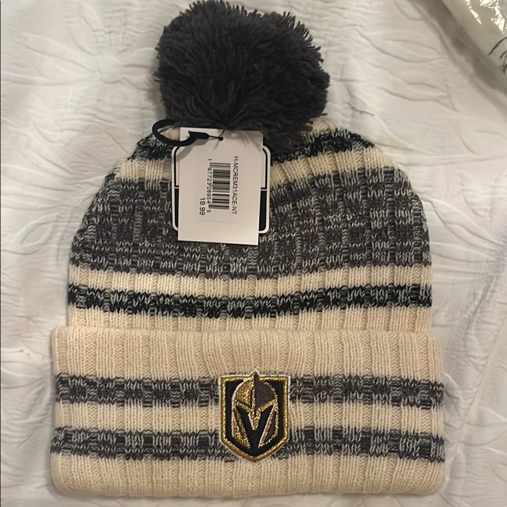 Vegas Golden Knights Striped Beanie